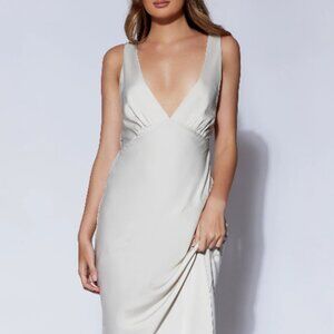 Meshki NADIA Maxi Satin Dress With Back Cowl - Ivory